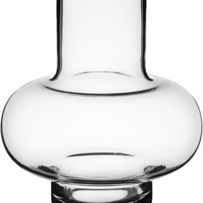 Clear Glass Flower Vase – Upgrade Your Home Decor with Our Modern Vases for Centerpieces – Stylish Medium Glass Vases for Flowers (7" L x 7" W)