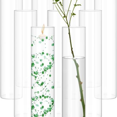 Clear Glass Cylinder Vase for Flowers, Centerpieces and Events