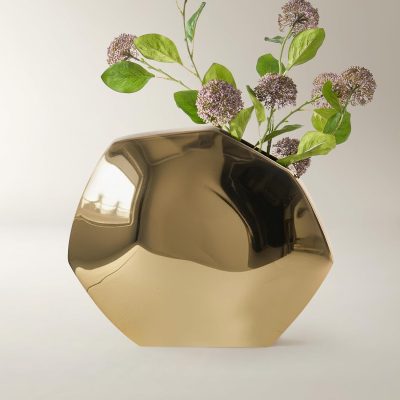 Large Sculptural Curved Vase for Modern Home Decoration